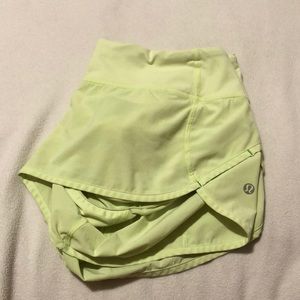Lululemon Shorts Lime Green Size 8 2.5inch